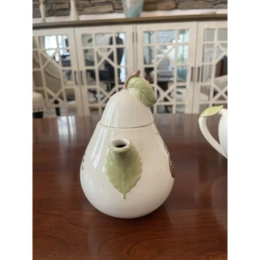 Lenox WILLIAMSBURG BOXWOOD AND PINE - Covered Sugar Bowl and Creamer w/Lid